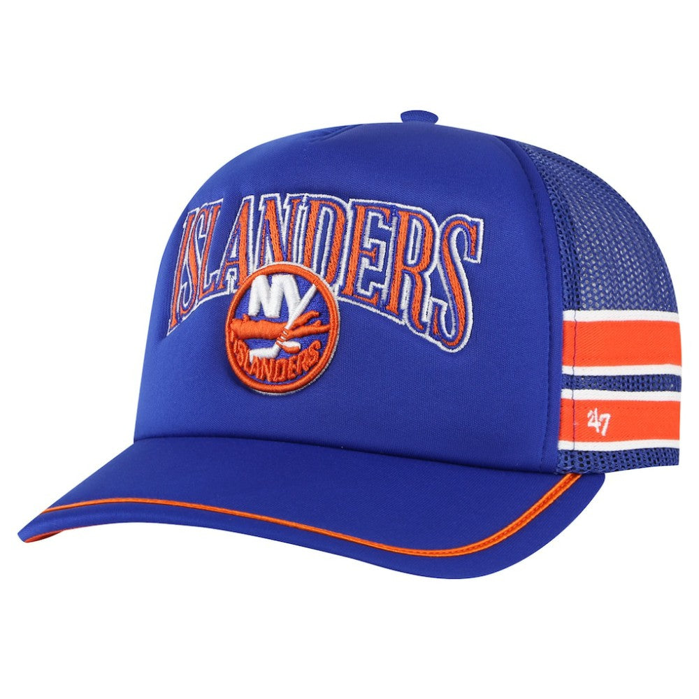 New York Islanders '47 Sideband Stripes Trucker Snapback Hat - Royal - NHL 200189418