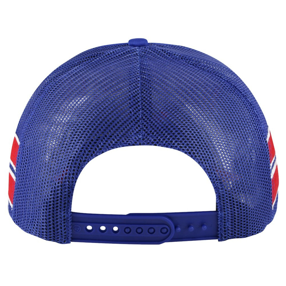 New York Rangers '47 Sideband Stripes Trucker Snapback Hat - Blue - NHL 200189419