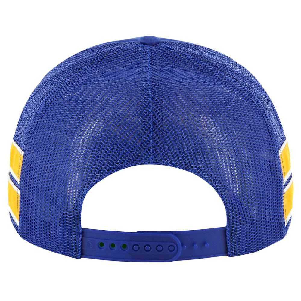 St. Louis Blues '47 Sideband Stripes Trucker Snapback Hat - Blue - NHL 200189423