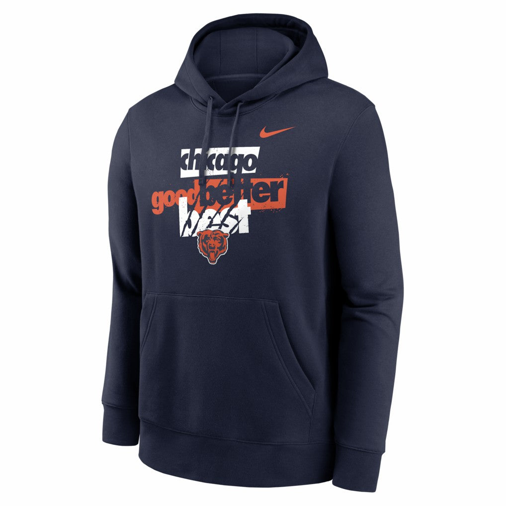 Nike Chicago Bears Good Better Best Club Hoodie Navy