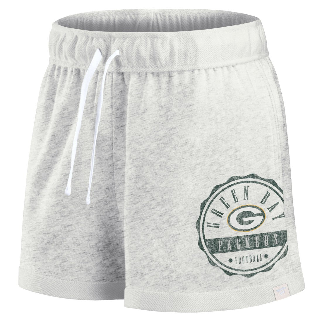 Fanatics Green Bay Packers Women's Vintage Badge Shorts Oatmeal