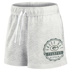 Fanatics Green Bay Packers Women's Vintage Badge Shorts Oatmeal