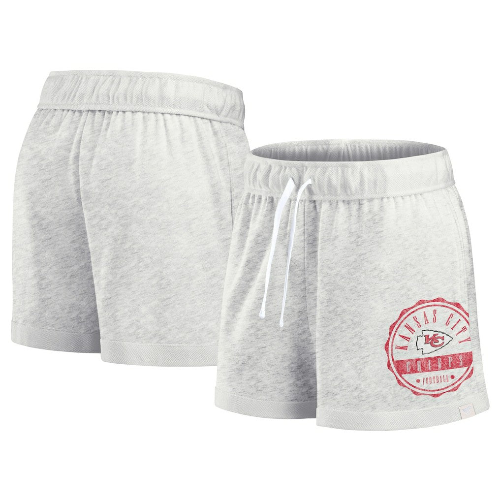 Fanatics Kansas City Chiefs Women's Vintage Badge Shorts Oatmeal