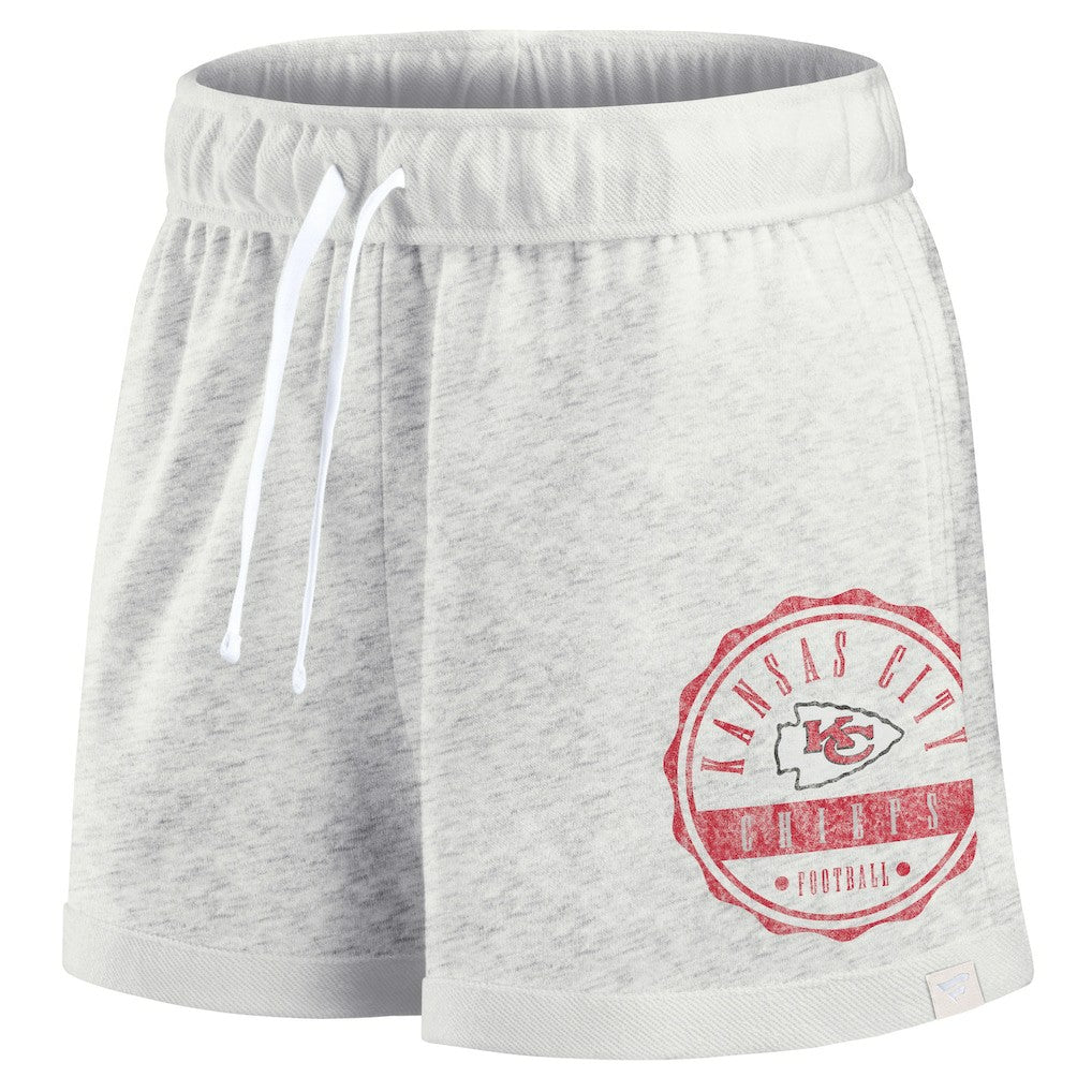 Fanatics Kansas City Chiefs Women's Vintage Badge Shorts Oatmeal