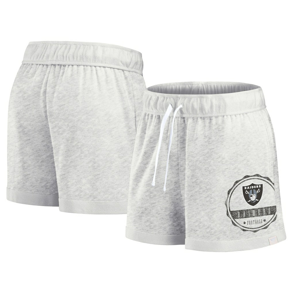 Fanatics Las Vegas Raiders Women's Vintage Badge Shorts Oatmeal