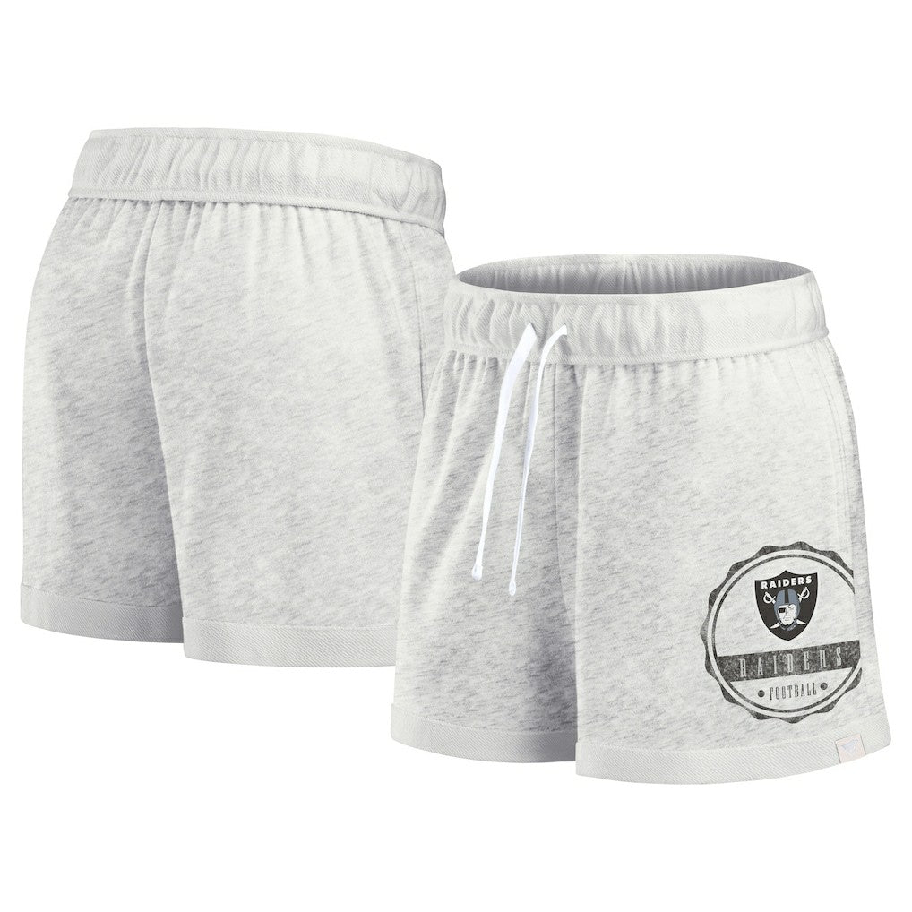 Fanatics Las Vegas Raiders Women's Vintage Badge Shorts Oatmeal