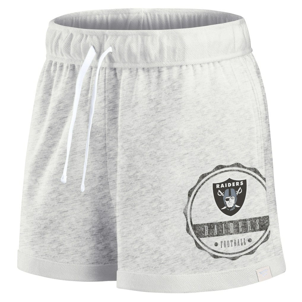 Fanatics Las Vegas Raiders Women's Vintage Badge Shorts Oatmeal