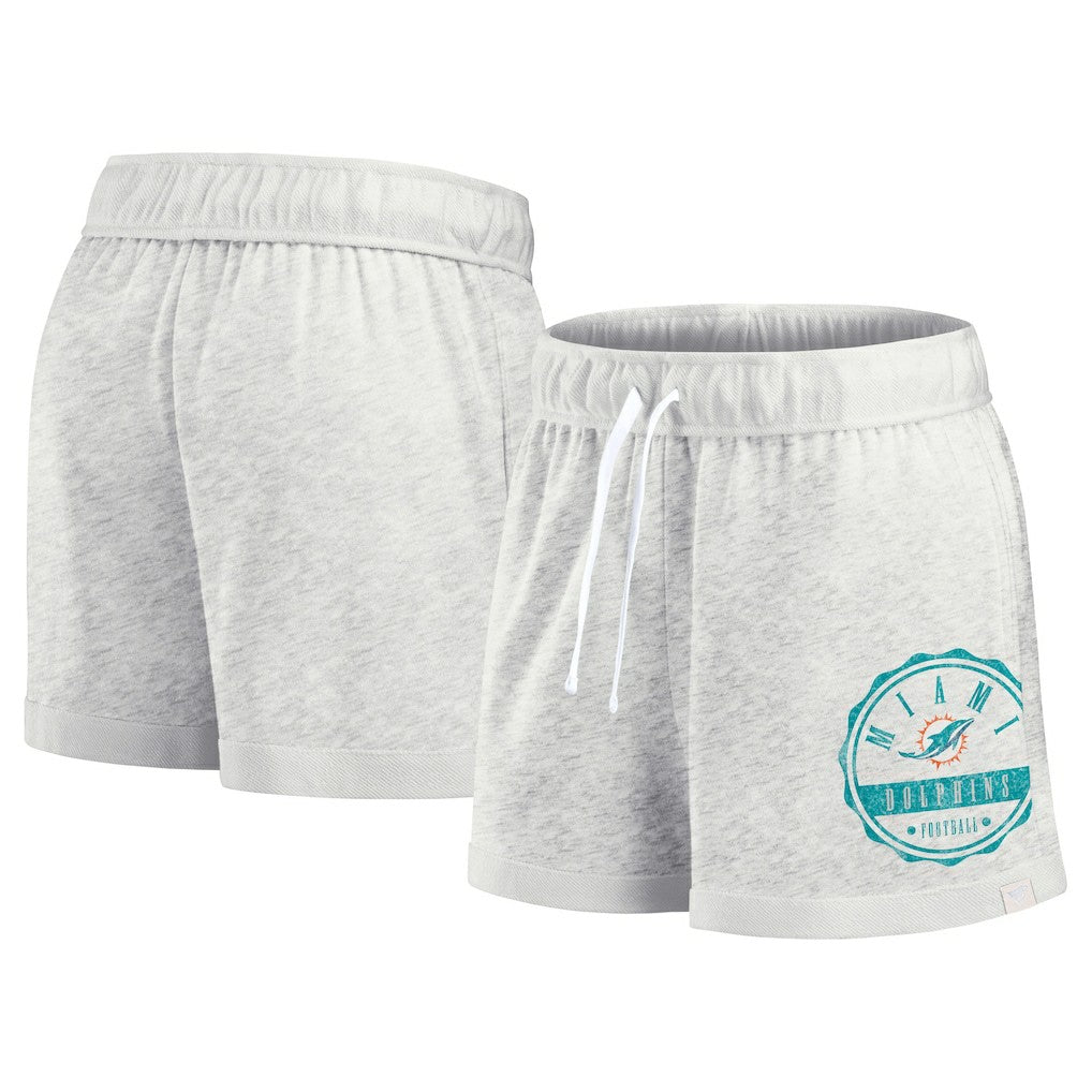 Fanatics Miami Dolphins Women's Vintage Badge Shorts Oatmeal