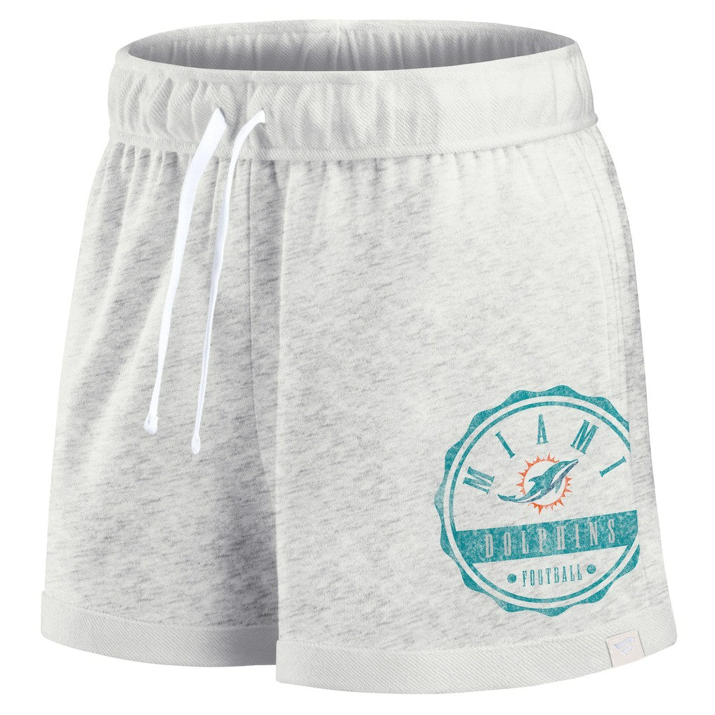 Fanatics Miami Dolphins Women's Vintage Badge Shorts Oatmeal