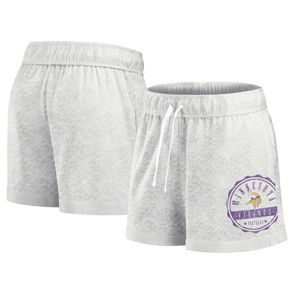 Fanatics Minnesota Vikings Women's Vintage Badge Shorts Oatmeal