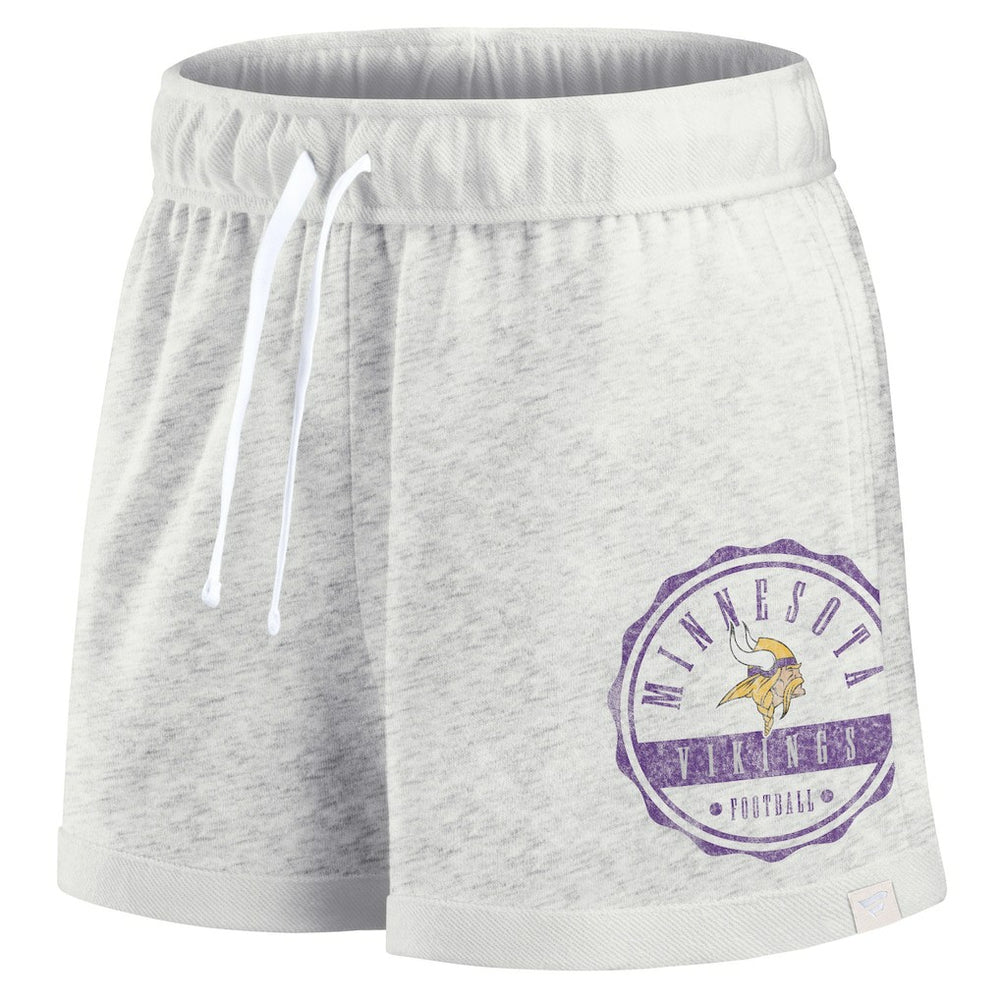 Fanatics Minnesota Vikings Women's Vintage Badge Shorts Oatmeal