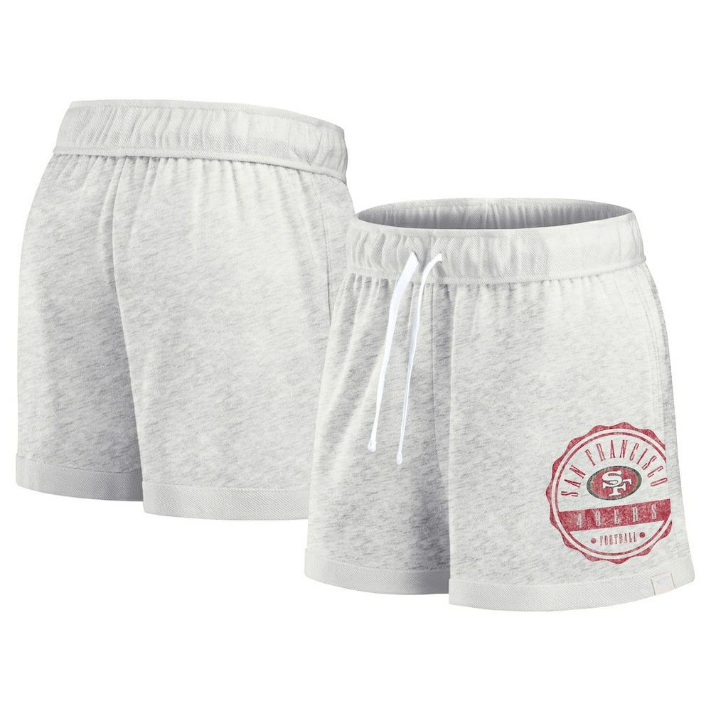 Fanatics San Francisco 49ers Women's Vintage Badge Shorts Oatmeal