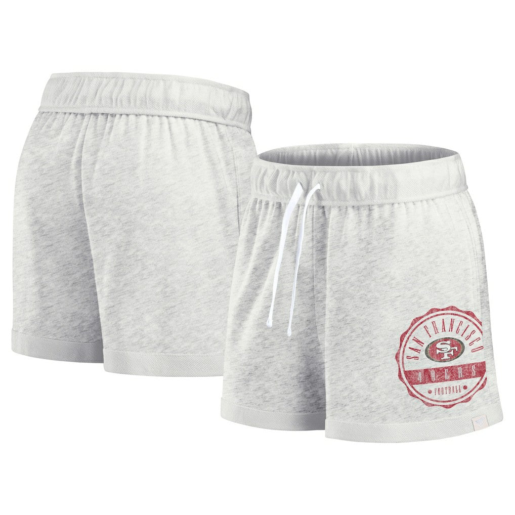 Fanatics San Francisco 49ers Women's Vintage Badge Shorts Oatmeal