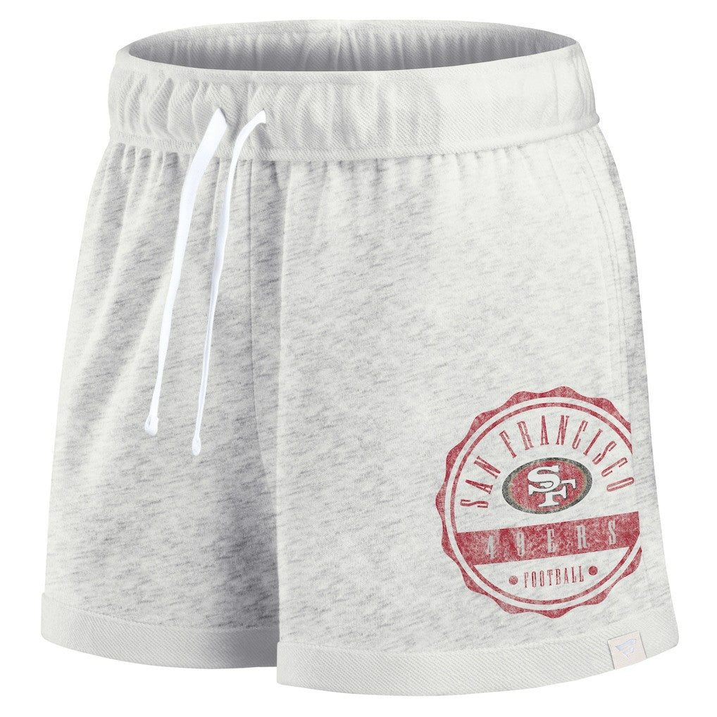 Fanatics San Francisco 49ers Women's Vintage Badge Shorts Oatmeal