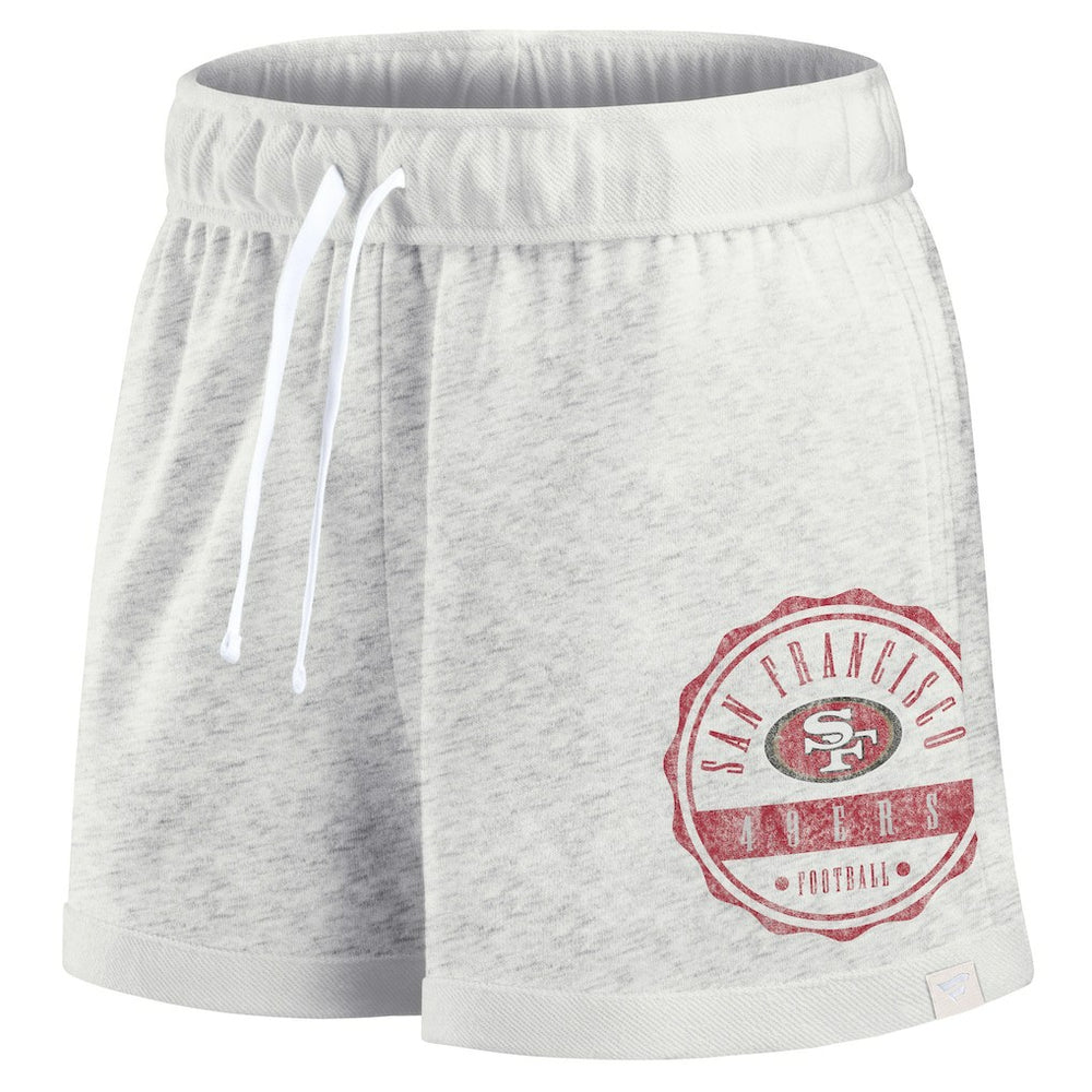 Fanatics San Francisco 49ers Women's Vintage Badge Shorts Oatmeal