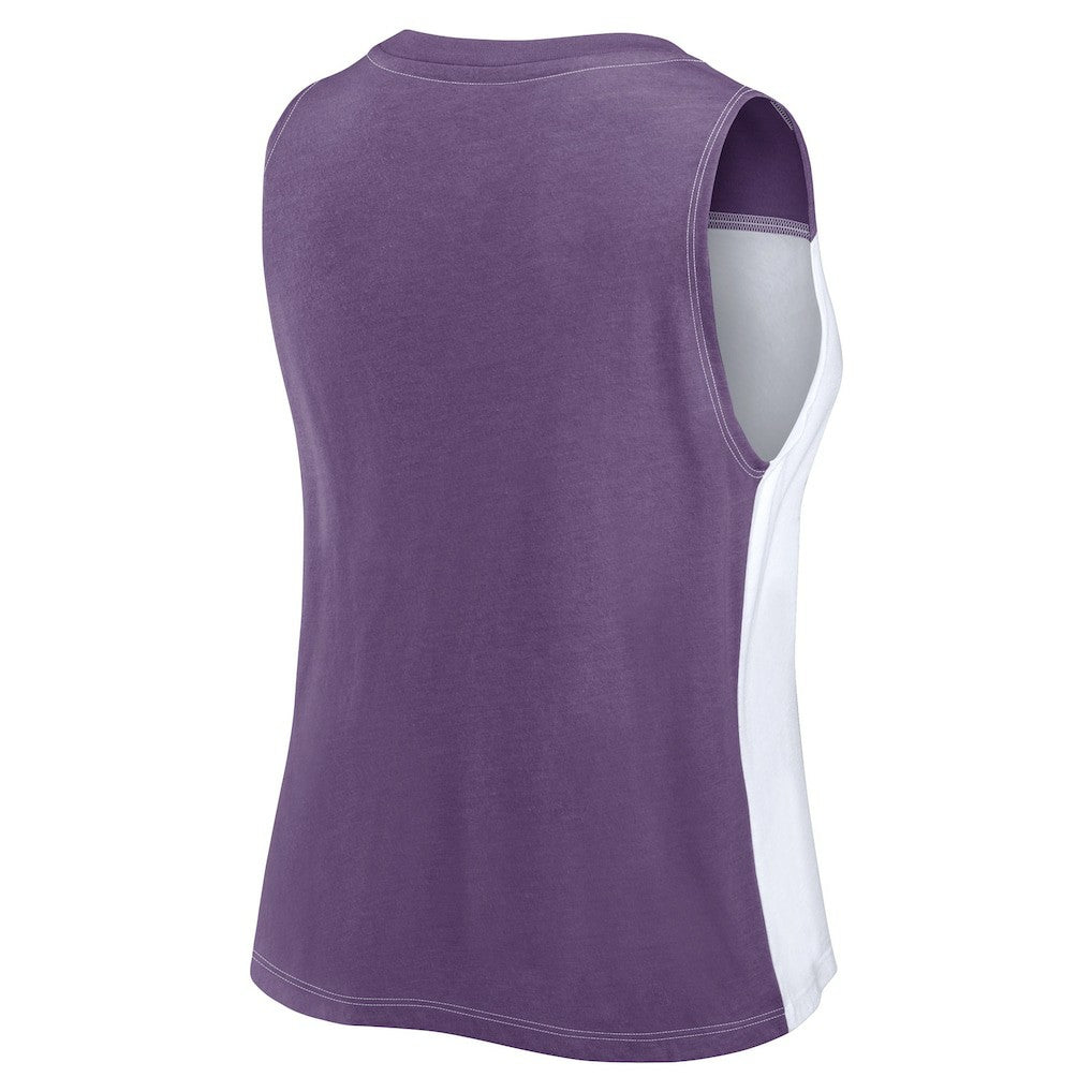 Fanatics Baltimore Ravens FanaticsWomen's Script Color Block Tank Top Purple/White