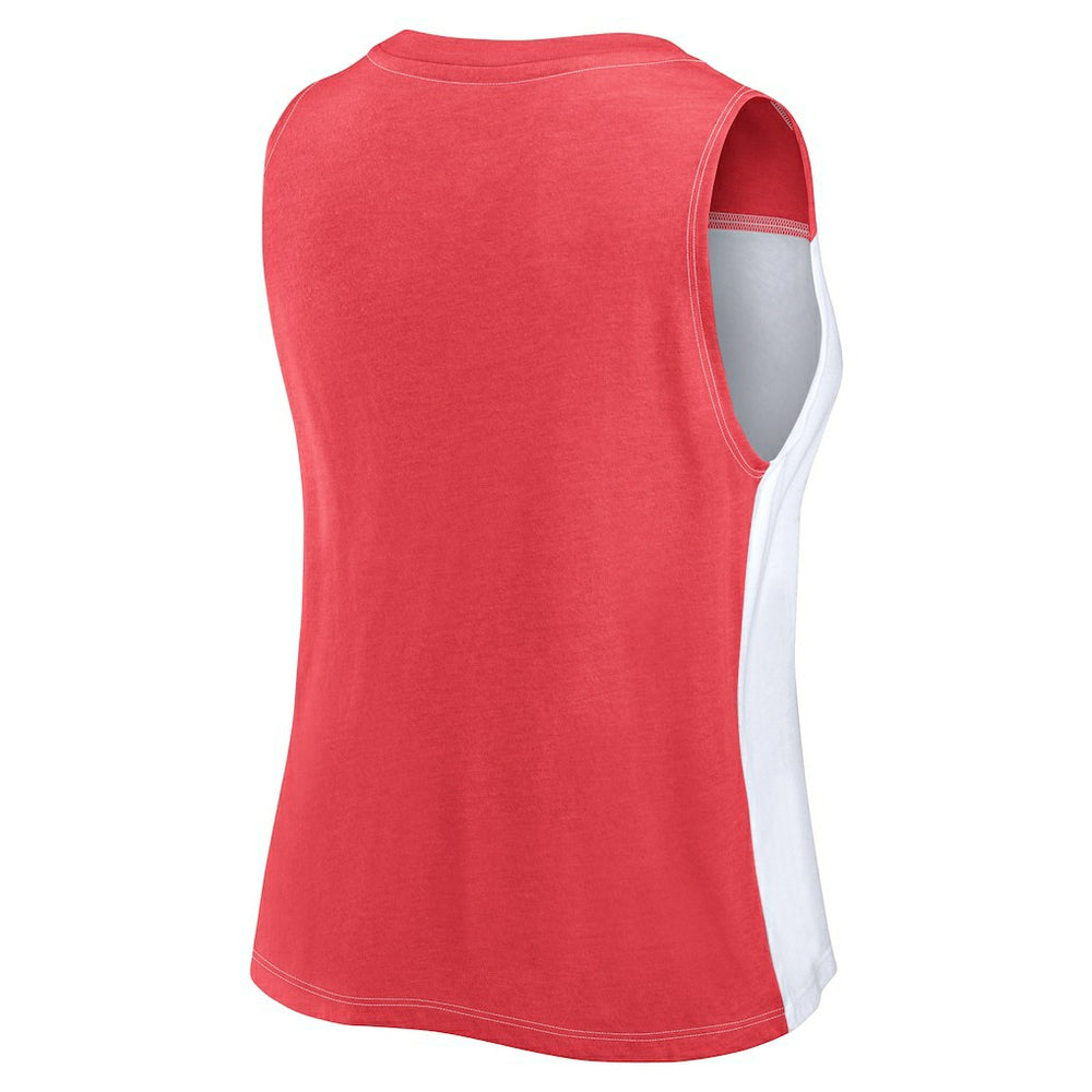 Fanatics San Francisco 49ers Women's Script Color Block Tank Top Scarlet/White
