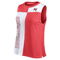 Fanatics Tampa Bay Buccaneers FanaticsWomen's Script Color Block Tank Top Red/White