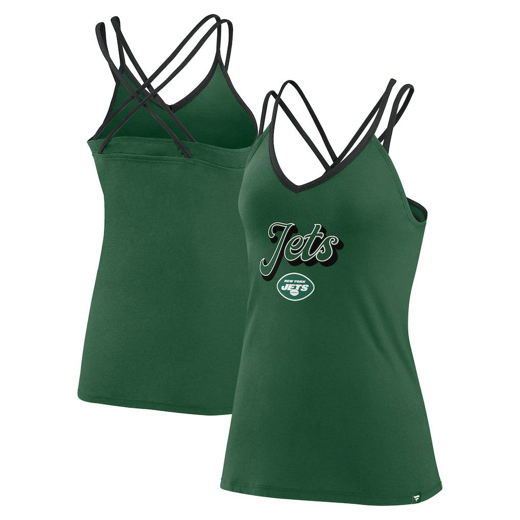 Fanatics New York Jets Women's Go For It Strappy Crossback Tank Top Green
