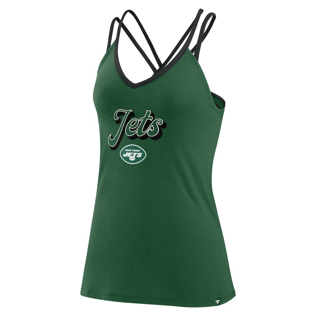 Fanatics New York Jets Women's Go For It Strappy Crossback Tank Top Green