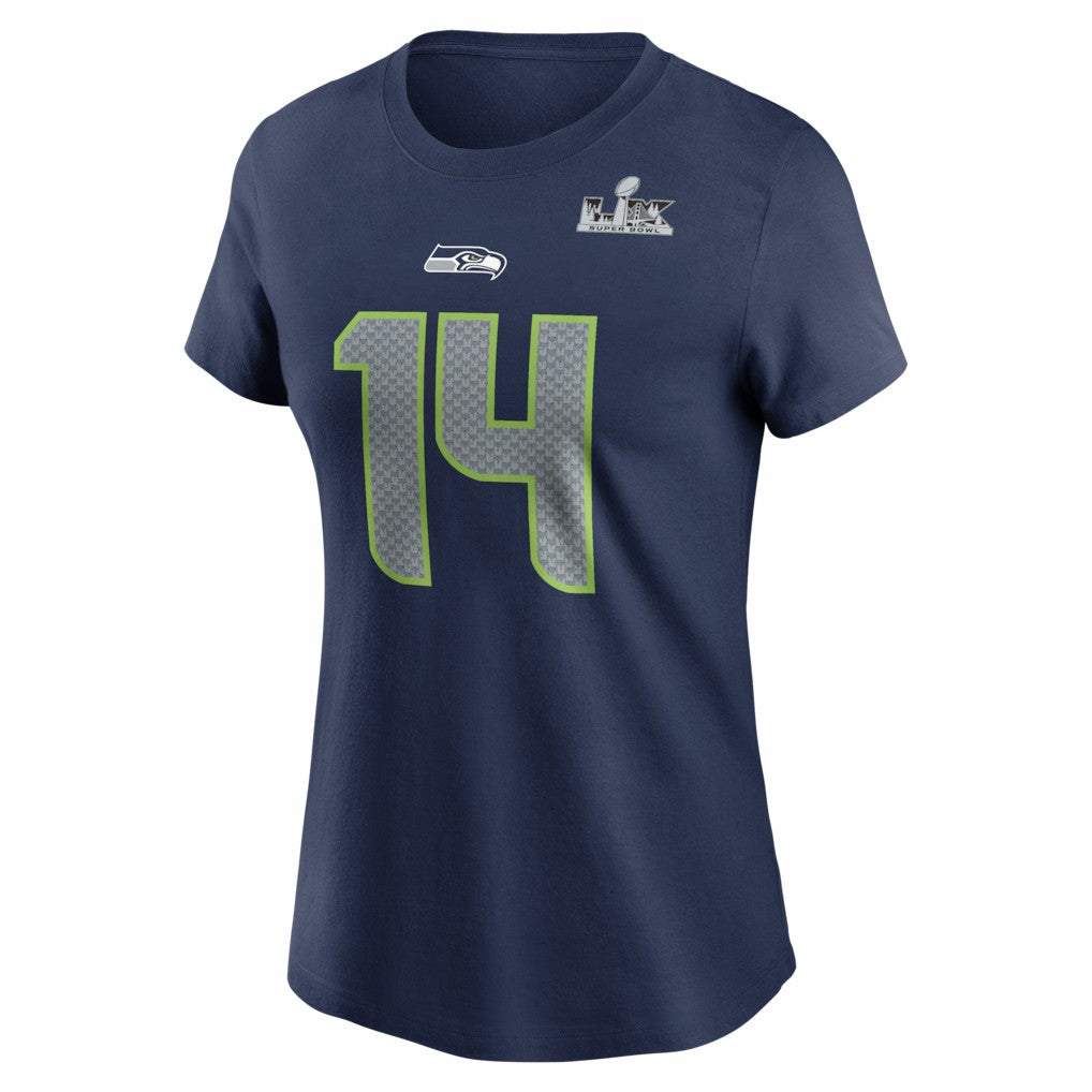 Nike Sam Darnold Seattle Seahawks Women's Super Bowl LX Patch Name & Number T-Shirt College Navy