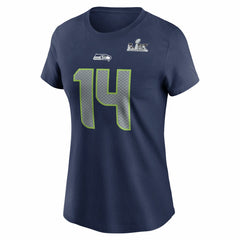 Nike Sam Darnold Seattle Seahawks Women's Super Bowl LX Patch Name & Number T-Shirt College Navy