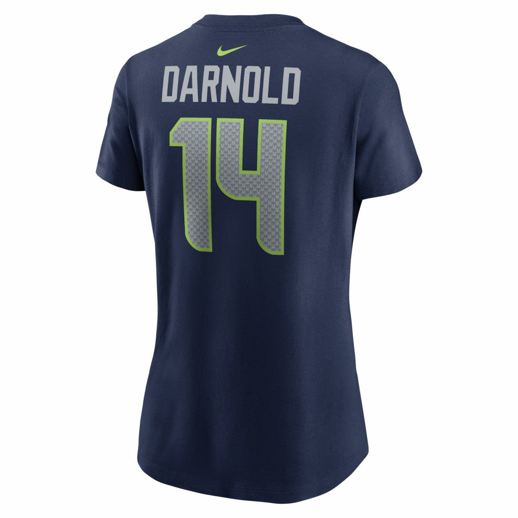 Nike Sam Darnold Seattle Seahawks Women's Super Bowl LX Patch Name & Number T-Shirt College Navy