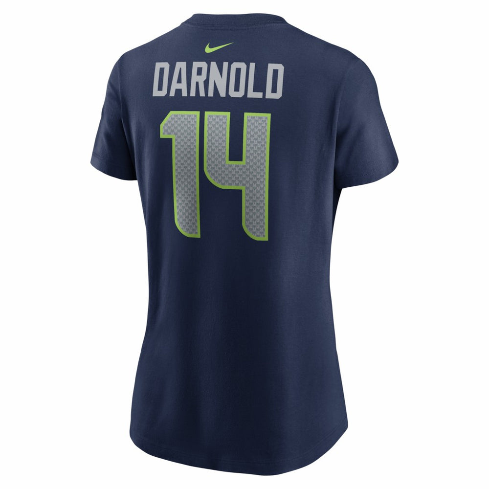 Nike Sam Darnold Seattle Seahawks Women's Super Bowl LX Patch Name & Number T-Shirt College Navy