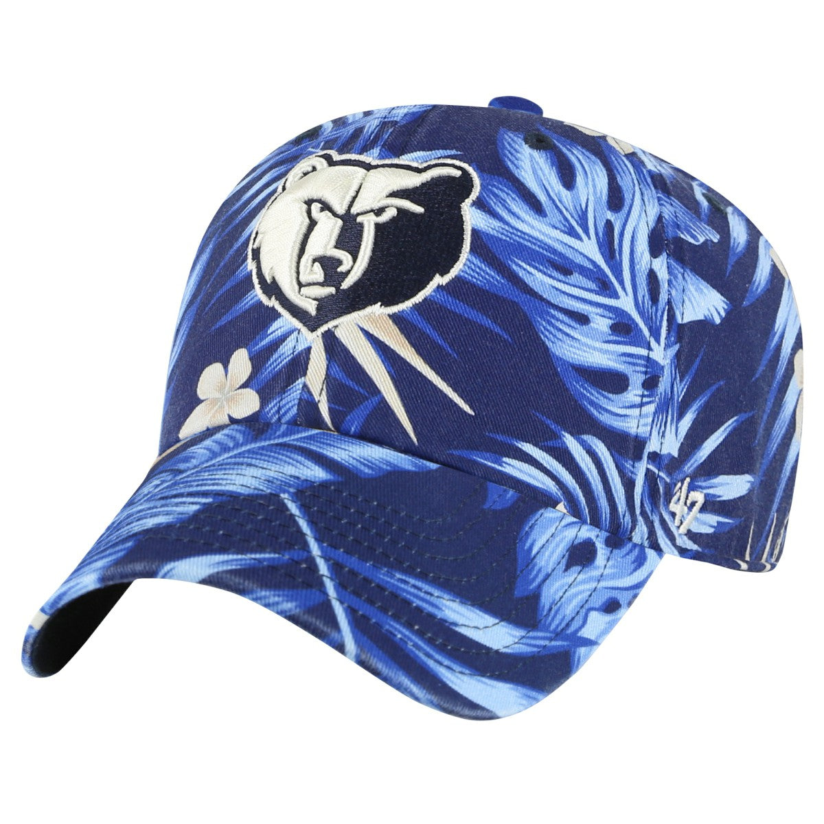 Memphis Grizzlies '47 Tropicalia Floral Clean Up Adjustable Hat Navy | 47 brand for sale