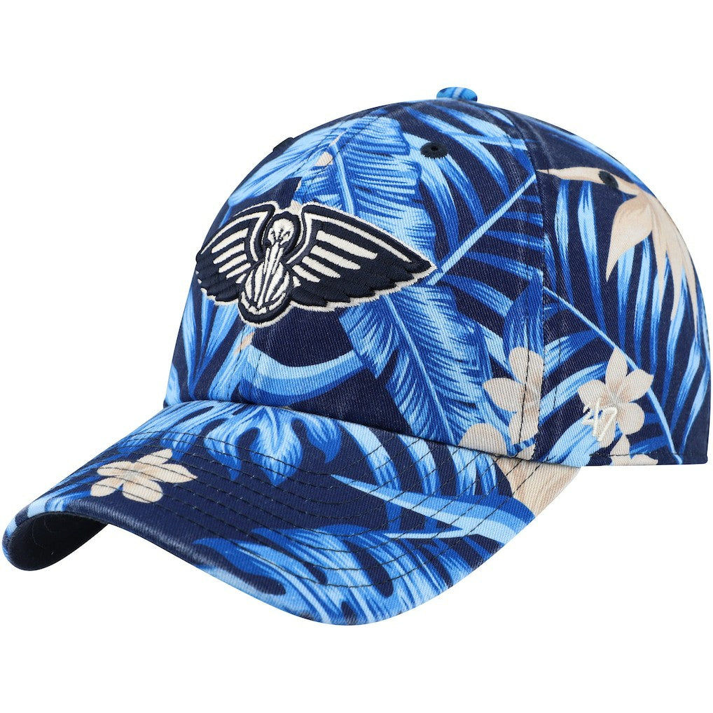 New Orleans Pelicans '47 Tropicalia Floral Clean Up Adjustable Hat Navy | 47 brand