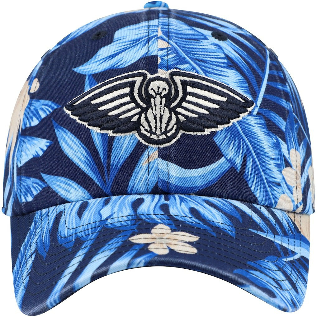 New Orleans Pelicans '47 Tropicalia Floral Clean Up Adjustable Hat Navy | 47 brand