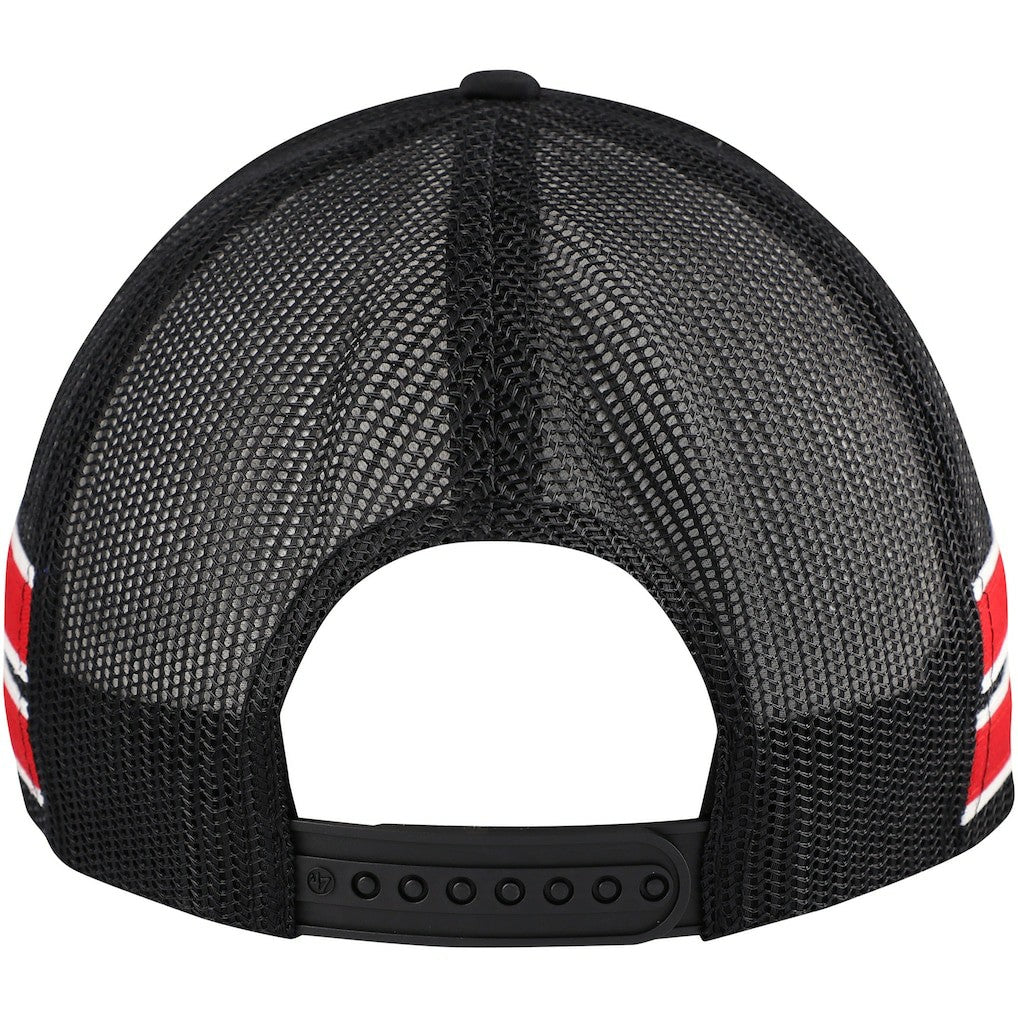 Chicago Bulls '47 Sidebrand Stripes Trucker Adjustable Hat Black | 47 brand online