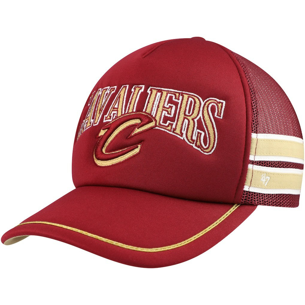 Cleveland Cavaliers '47 Sidebrand Stripes Trucker Adjustable Hat for sale Wine | 47 brand
