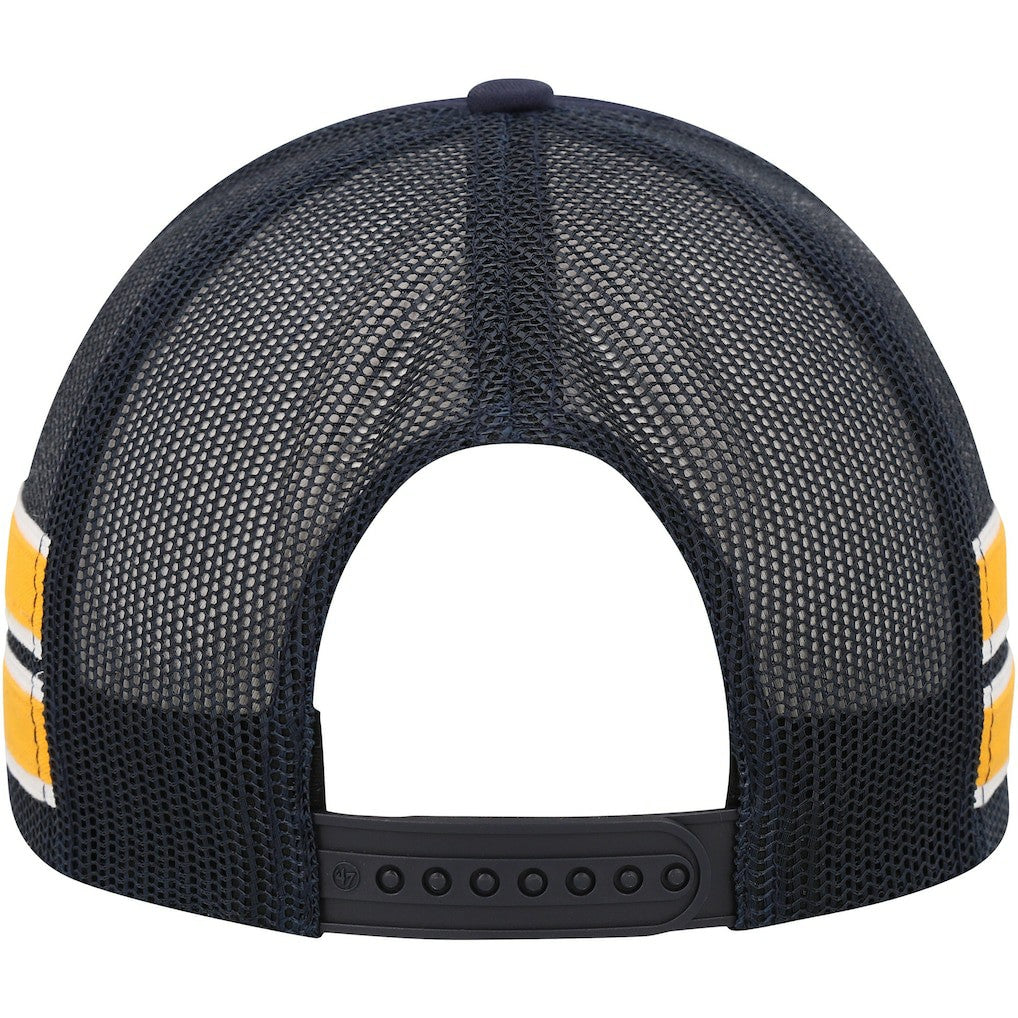 Denver Nuggets '47 Sidebrand Stripes Trucker Adjustable Hat for sale Navy | 47 brand