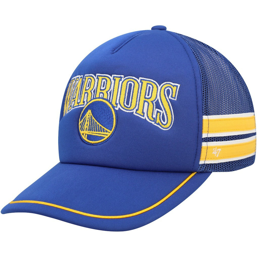 Golden State Warriors '47 Sidebrand Stripes Trucker Adjustable Hat for sale Royal | 47 brand