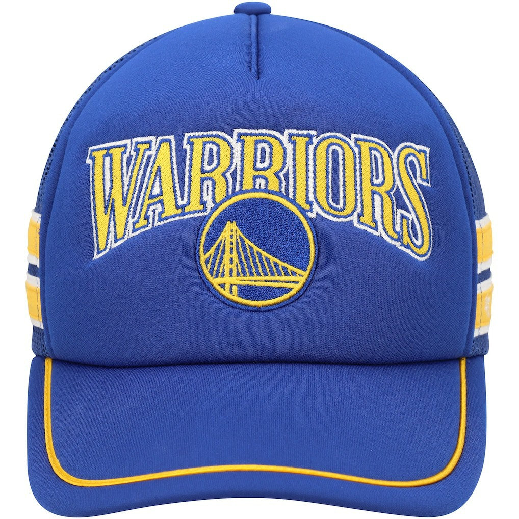 Golden State Warriors '47 Sidebrand Stripes Trucker Adjustable Hat for sale Royal | 47 brand