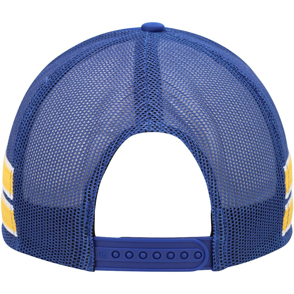 Golden State Warriors '47 Sidebrand Stripes Trucker Adjustable Hat for sale Royal | 47 brand
