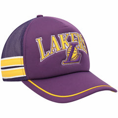 Los Angeles Lakers '47 Sidebrand Stripes Trucker Adjustable Hat Purple | 47 brand for sale