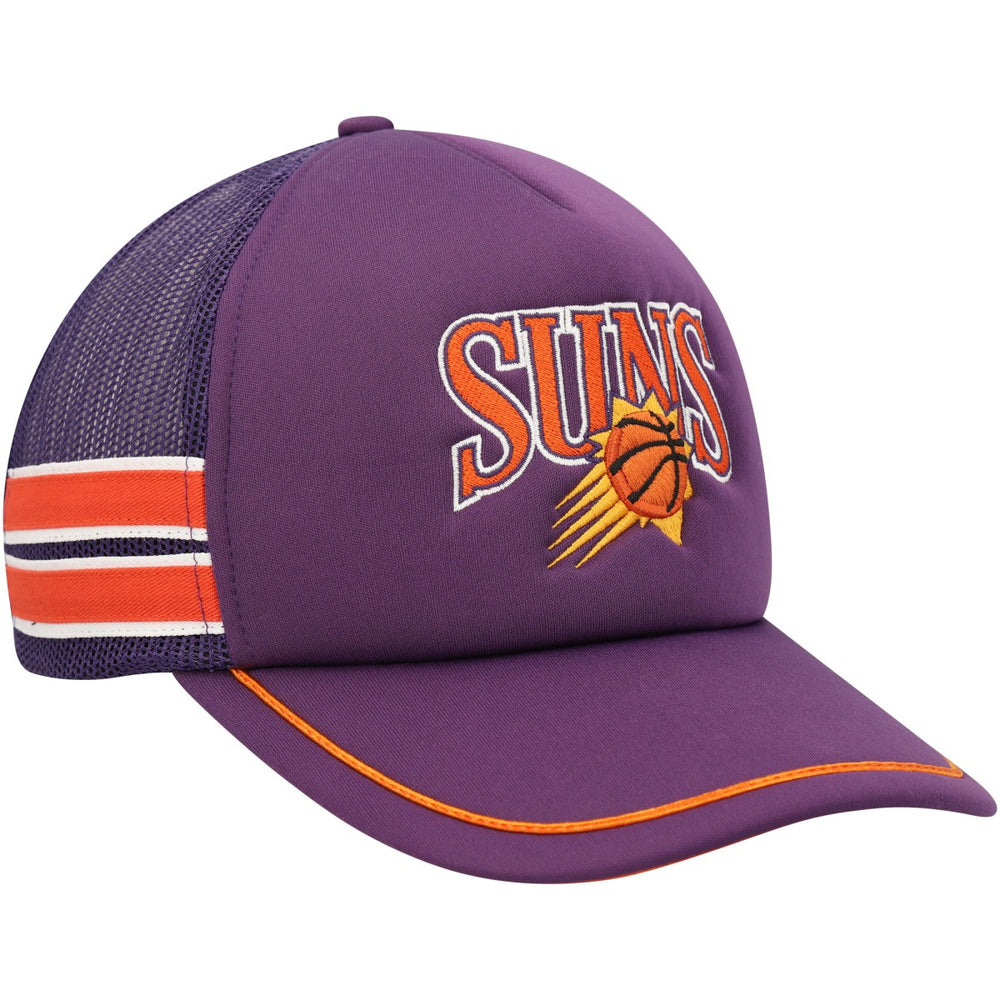 Phoenix Suns '47 Sidebrand Stripes Trucker Adjustable Hat Purple | 47 brand Lifestyle