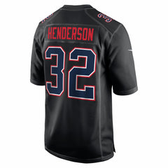 Nike TreVeyon Henderson New England Patriots Super Bowl LX Patch Carbon Fashion Game Jersey Black