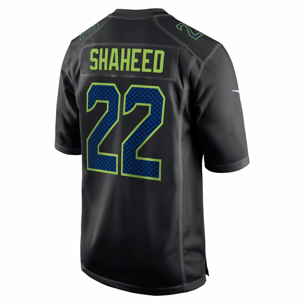 Nike Rashid Shaheed Seattle Seahawks Super Bowl LX Patch Carbon Fashion Game Jersey Black