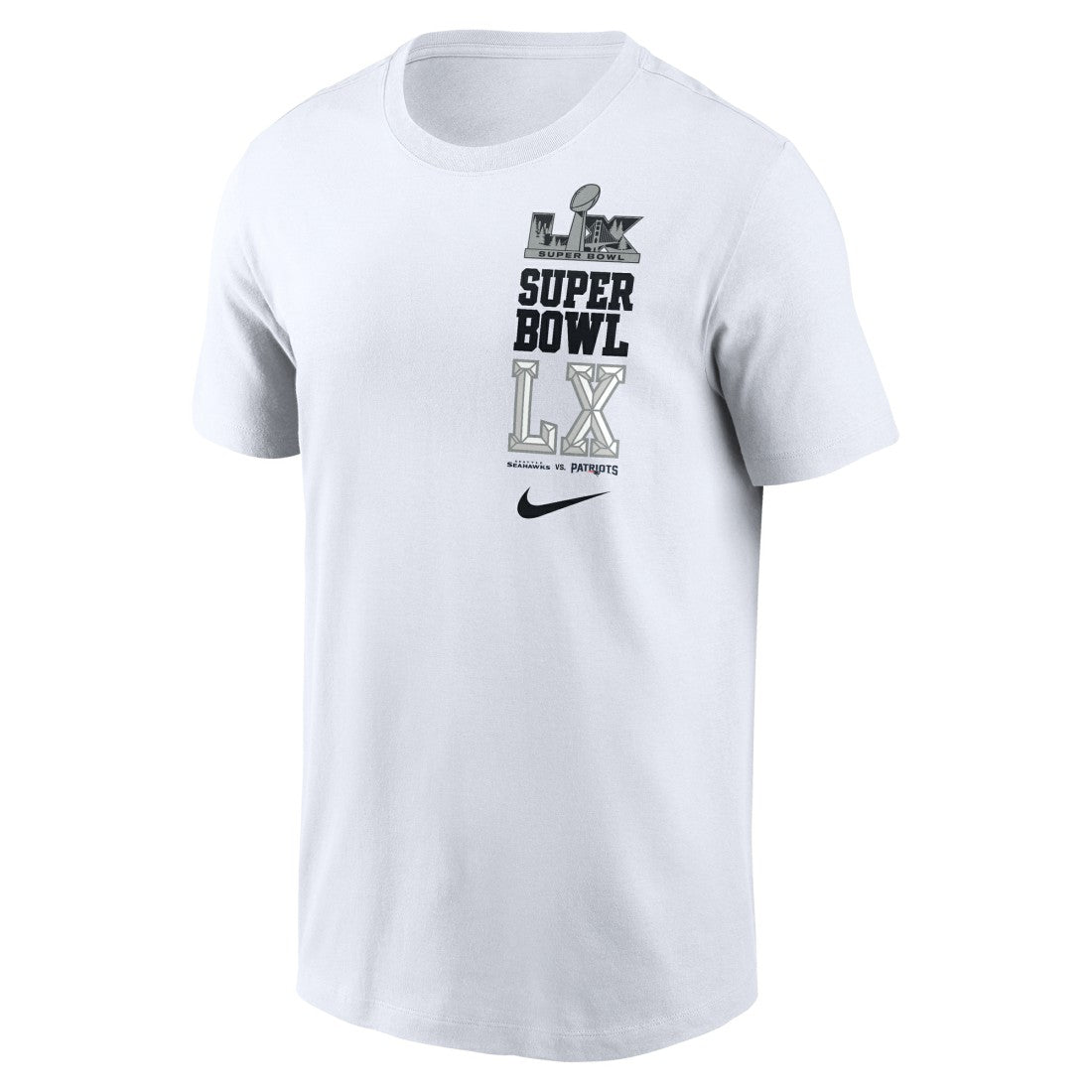 Nike New England Patriots vs. Seattle Seahawks Super Bowl LX Dueling T-Shirt White