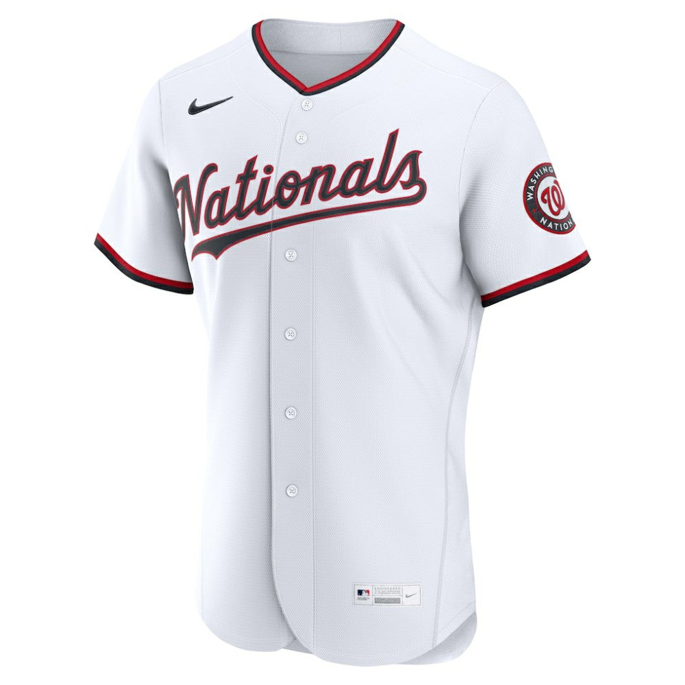 Washington Nationals Nike Home Authentic Custom Jersey - White - Nike on Sale