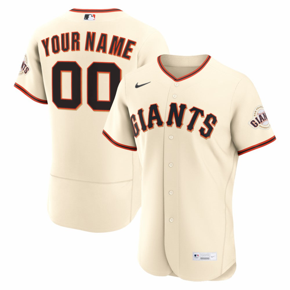 San Francisco Giants Nike Home Authentic Custom Jersey - Cream - Nike Sale
