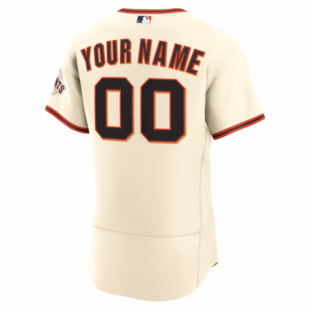 San Francisco Giants Nike Home Authentic Custom Jersey - Cream - Nike Sale