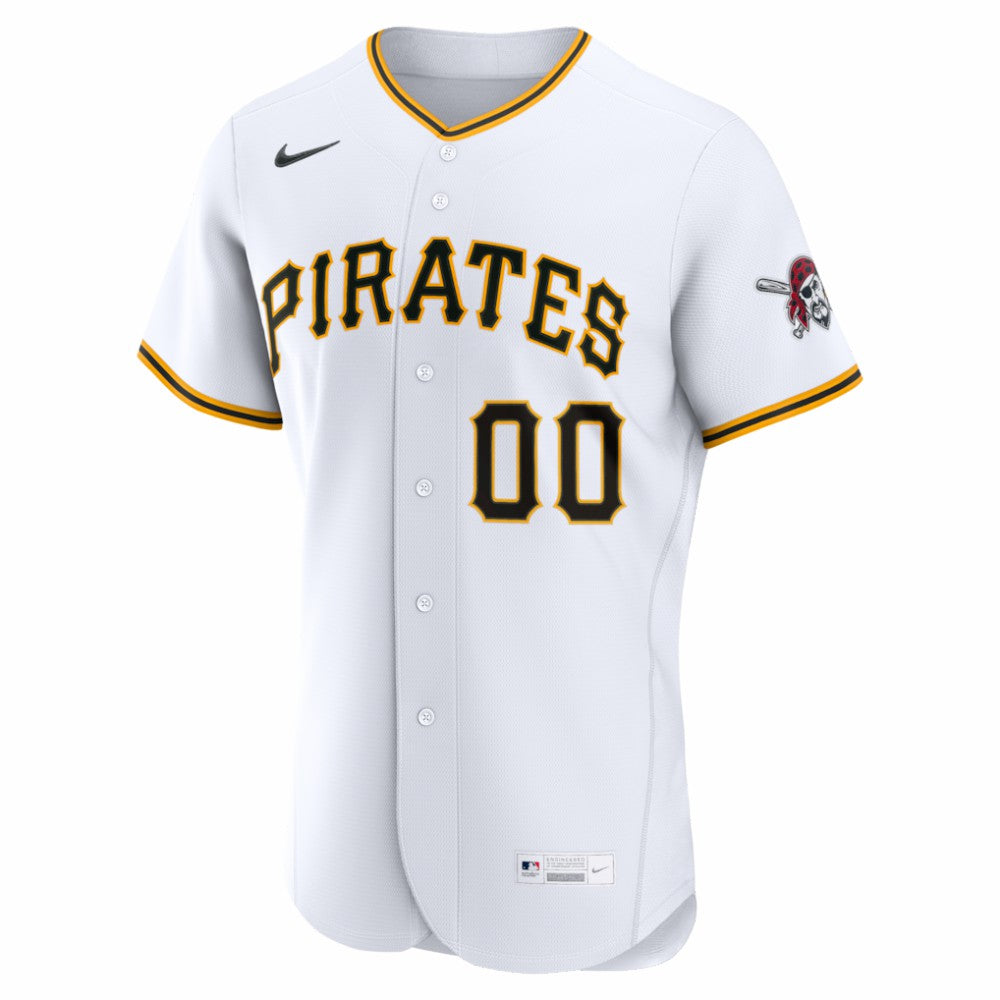 Pittsburgh Pirates Nike Home Authentic Custom Jersey - White - Nike on Sale