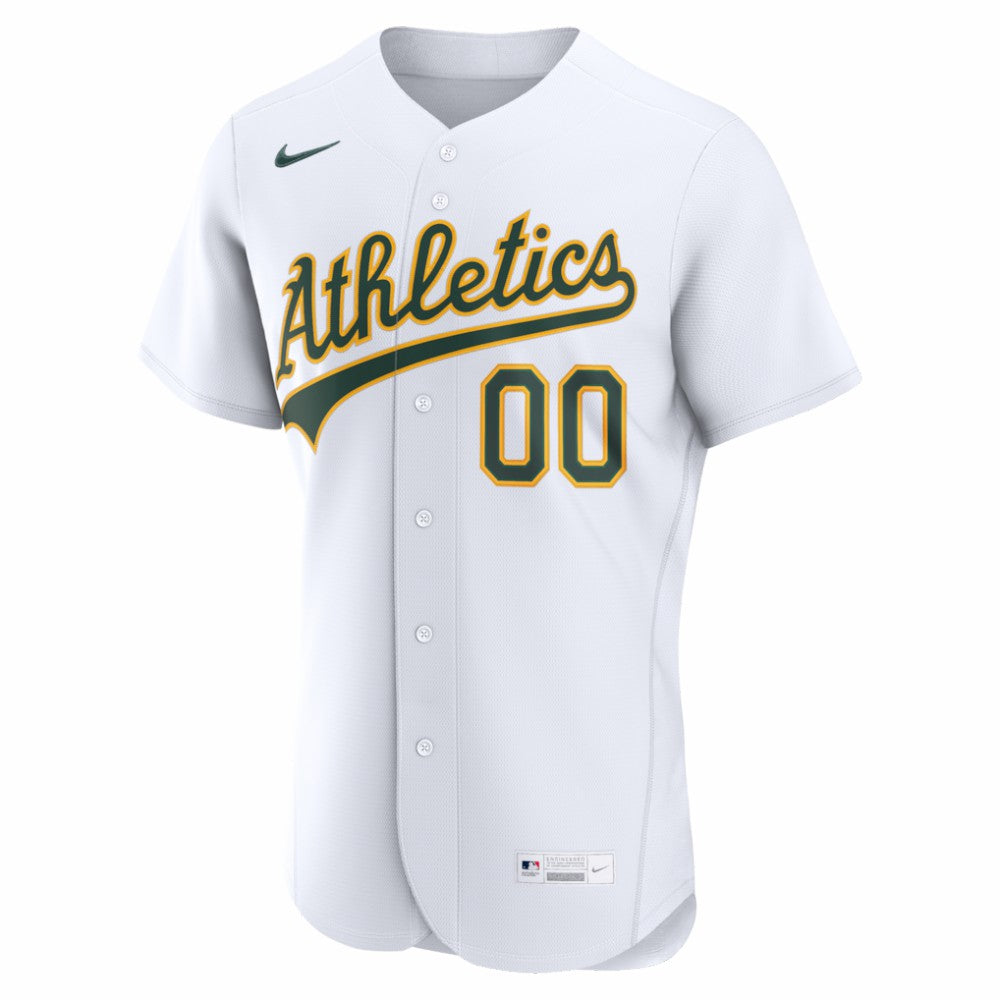 Athletics Nike Home Authentic Custom Jersey - White - Nike Sale