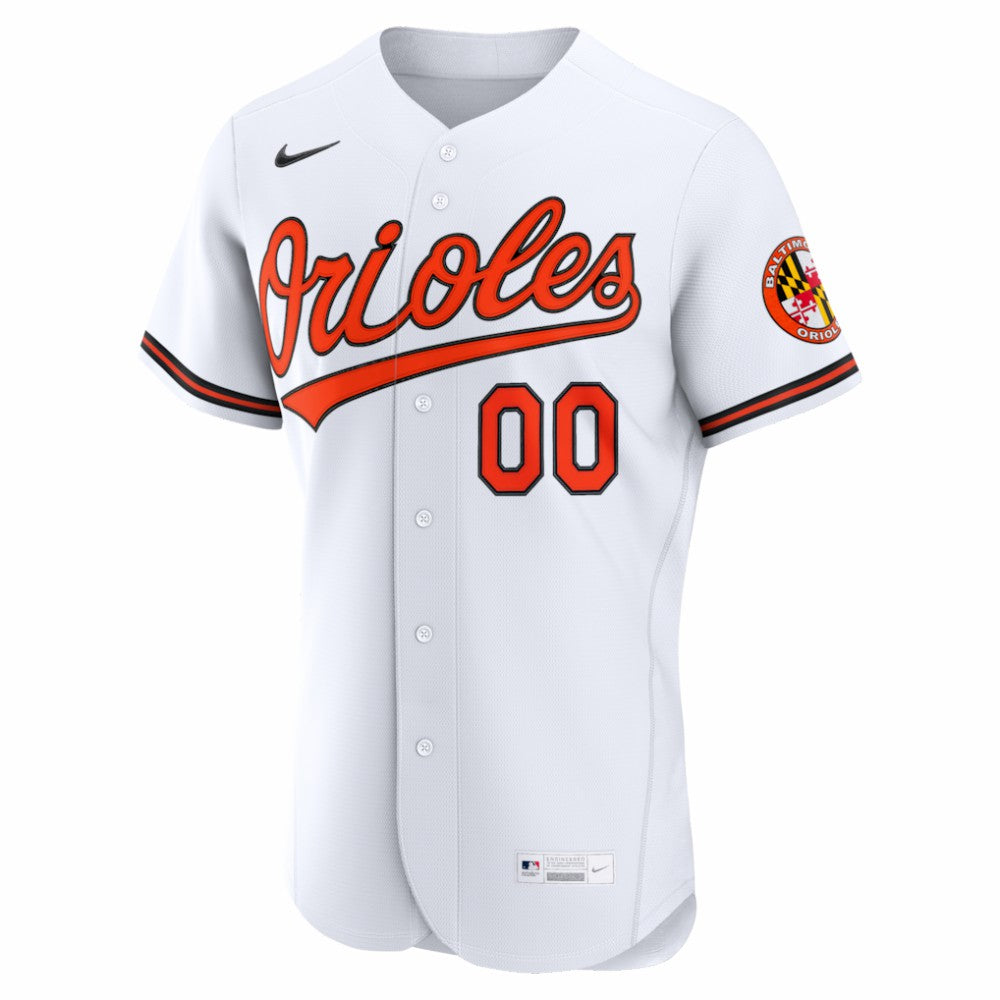 Baltimore Orioles Nike Home Authentic Custom Jersey - White - Nike Sale