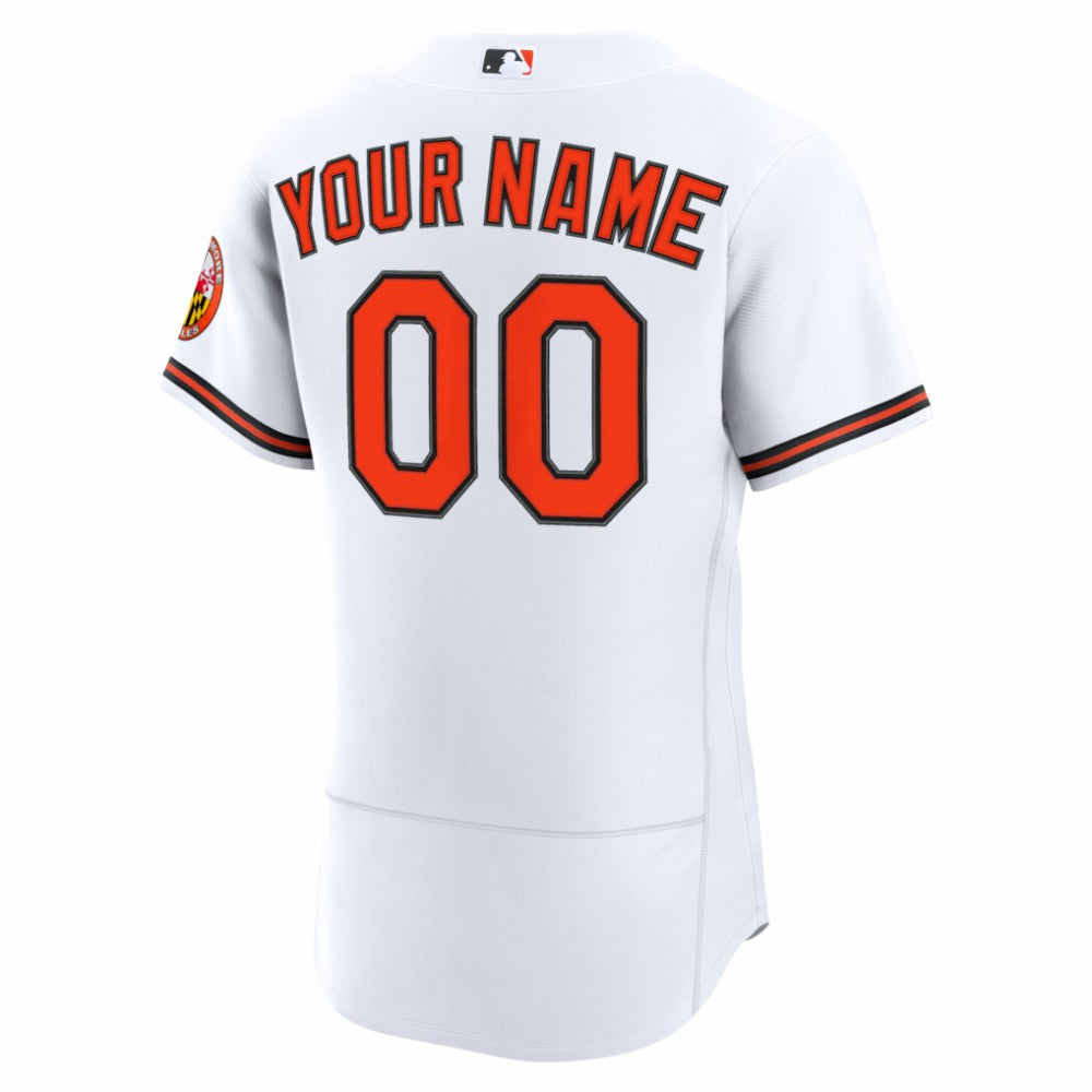 Baltimore Orioles Nike Home Authentic Custom Jersey - White - Nike Sale