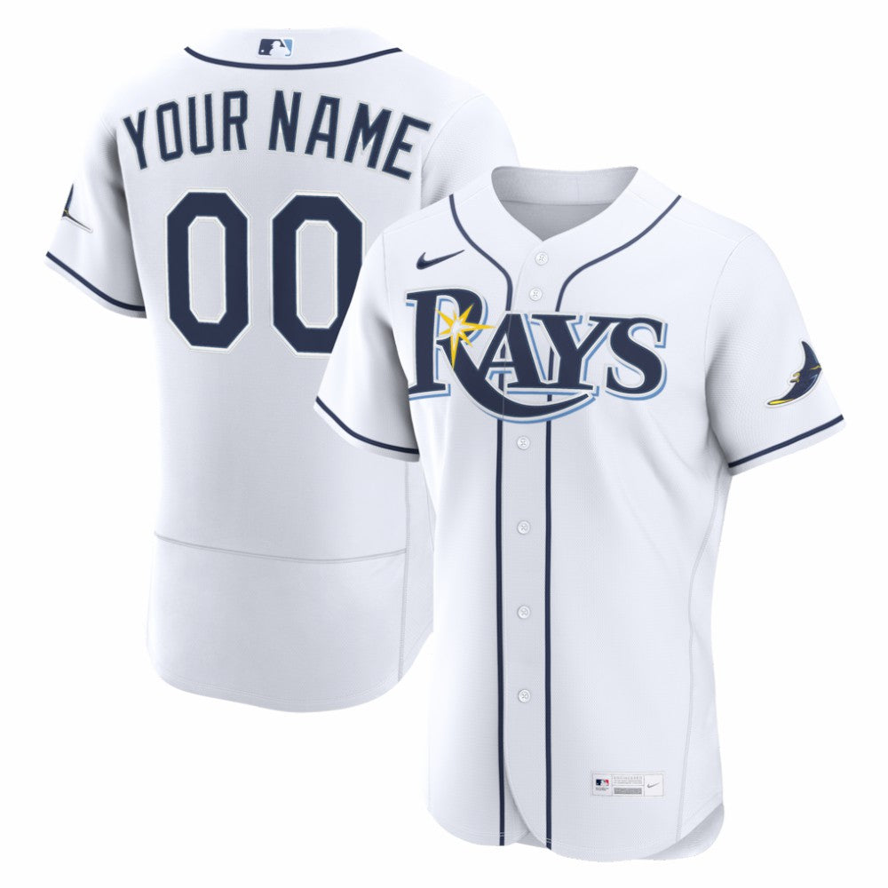 Tampa Bay Rays Nike Home Authentic Custom Jersey - White - Nike Lifestyle